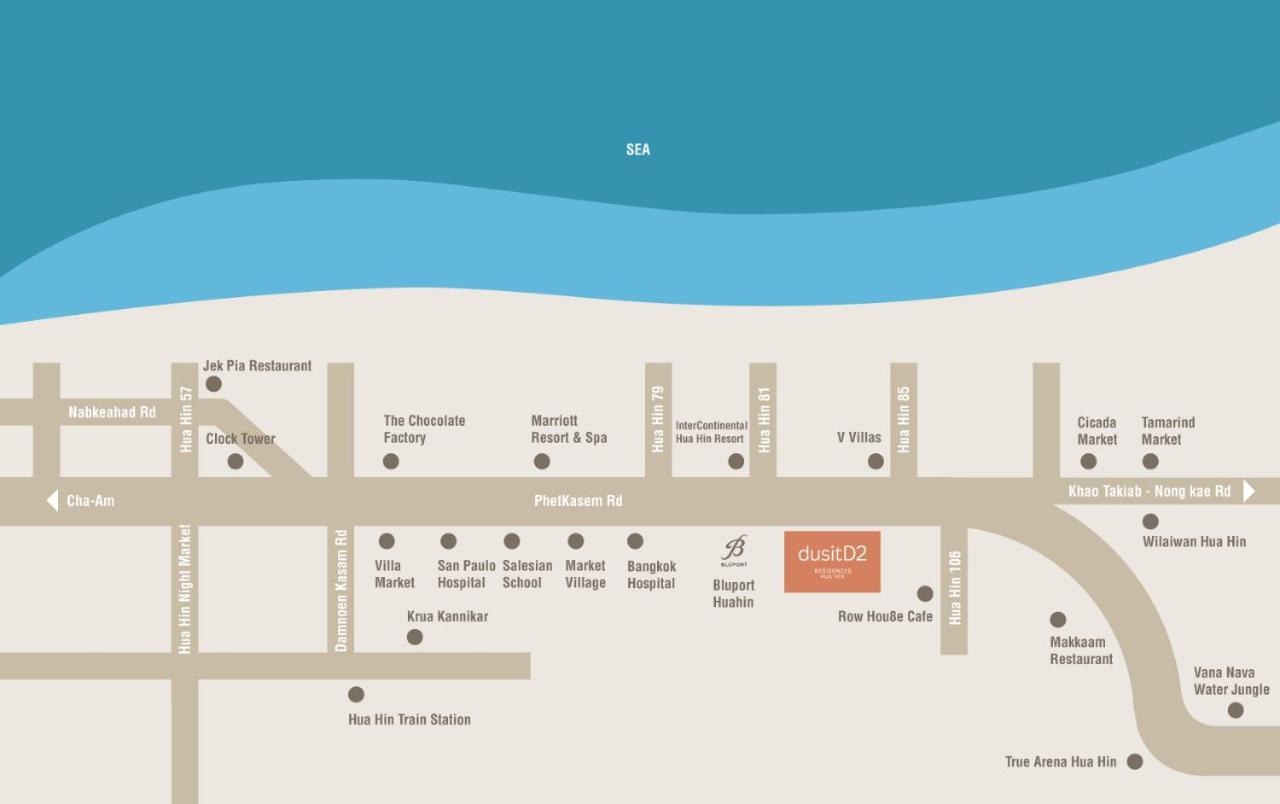 Huahin Dusitd2 Residences, Apartments Near Beach 외부 사진